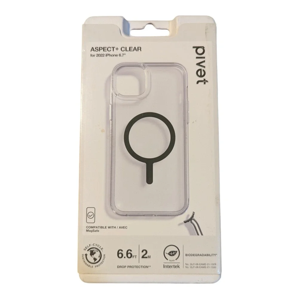 i1 Pivet Aspect+ Clear‎ MagSafe Case for Apple iPhone 14 Plus - USED